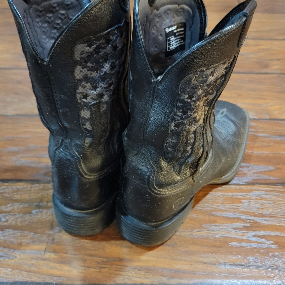 Ariat Black Western square toe boots - Picture 6 of 13